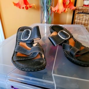 Born sandals wedge heel all leather